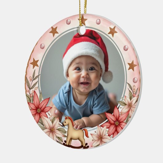 1st Christmas 2 sided, Toy Box Treasures Keramisch Ornament (Links)