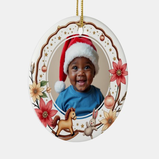 1st Christmas 2 sided, Toy Box Treasures Keramisch Ornament (Rechts)