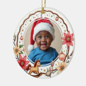 1st Christmas 2 sided, Toy Box Treasures Keramisch Ornament (Links)