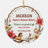 1st Christmas 2 sided, Toy Box Treasures Keramisch Ornament (Achterkant)