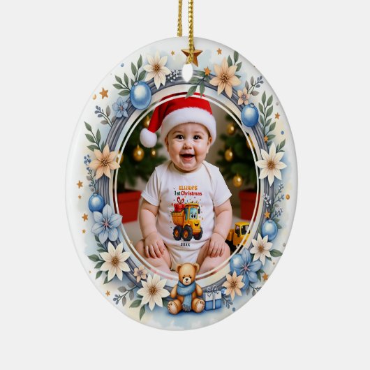 1st Christmas 2 sided, Twinkle & Cheer Keramisch Ornament (Rechts)