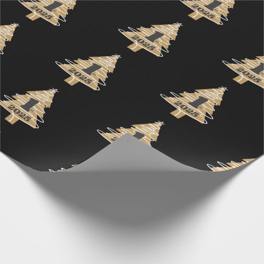 1st Christmas Black Cadeaupapier (Hoek)