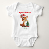 🎄1st Christmas, custom text, Doe-Re-Mi  Christmas Romper (Voorkant)