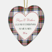 1st Christmas Getrouwd Gifts-Stewart Plaid Keramisch Ornament (Links)