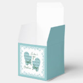 1st Christmas Mittens Green Bow Holiday Favor Box Bedankdoosjes (Geopend)