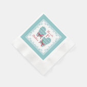 1st Christmas Mittens Red Bow Holiday Servet (Hoek)