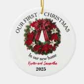 1st Christmas New Home Personalized Ornament (Voorkant)