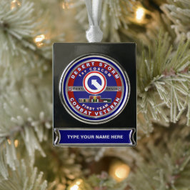 1st Corps Support Command Desert Storm Veteran Verzilverd Banner Ornament