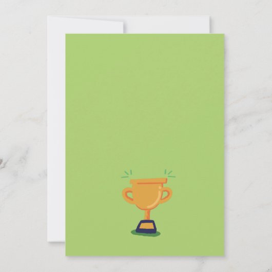 1st Down Amerikaans Football Eerste Verjaardag Inv Kaart (Achterkant)