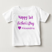 1st Father's Day Baby T-Shirt (Voorkant)