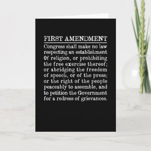 1st First Amendment U.S. Constitution Free Speech Kaart