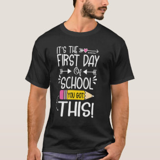 1st First Day Of School For Teacher Boys Girls Tee T-shirt
