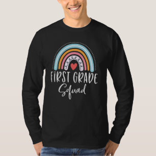 1st First Grade Squad Leuke Regenboog Hart Terug n T-shirt