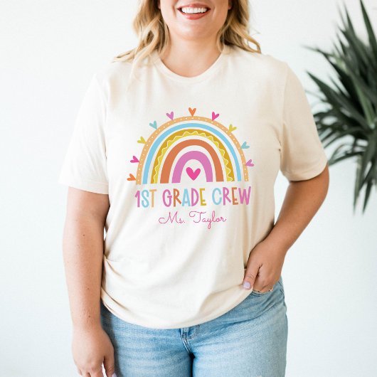 1st Grade Crew Teacher Terug naar School Custom T-shirt