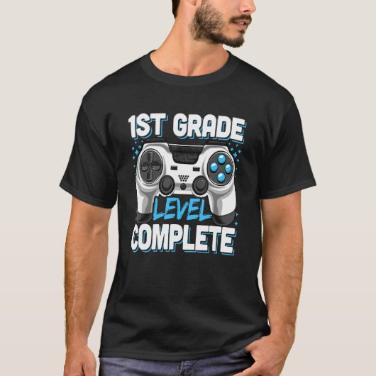 1st Grade Graduation Level Complete Video Gamer Ki T-shirt (Voorkant)