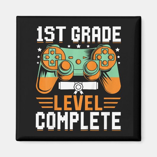 1st Grade Level Compleet Afstuderen Videogame Con Magneet (Voorkant)