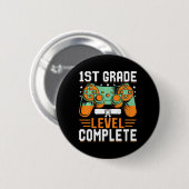 1st Grade Level Compleet Afstuderen Videogame Con Ronde Button 5,7 Cm (Voorkant /achterkant)