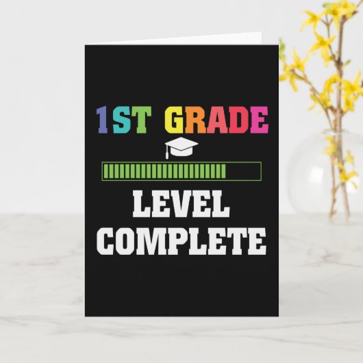 1st Grade Level Compleet Kinder Afstuderen Kaart (Gele Bloem)