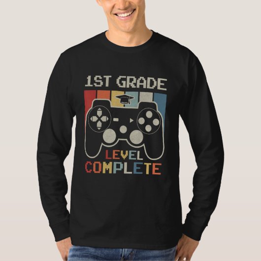 1st Grade Level Complete Game Controller Last Day  T-shirt (Voorkant)