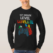 1st Grade Level Complete Gaming Boy Last Day Of Sc T-shirt (Voorkant)