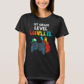 1st Grade Level Complete Gaming Boy Last Day Of Sc T-shirt (Voorkant)