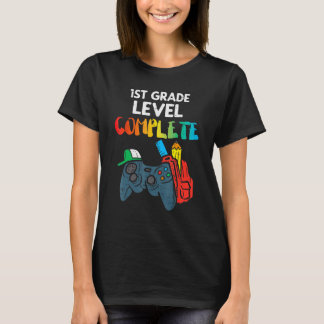 1st Grade Level Complete Gaming Boy Last Day Of Sc T-shirt