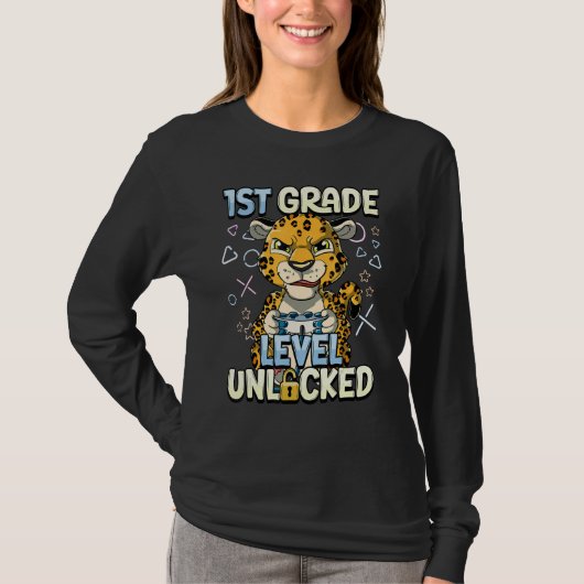 1st Grade Level Unlocked 1 T-shirt (Voorkant)