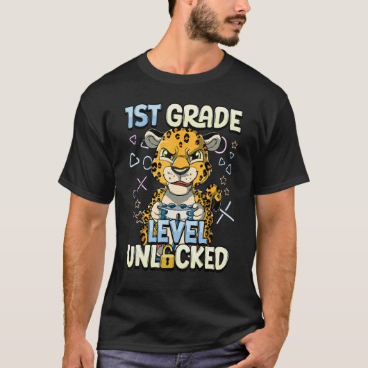 1st Grade Level Unlocked 1 T-shirt (Voorkant)