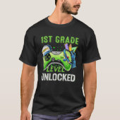 1St. Grade Level Unlocked Apparel First Day School T-shirt (Voorkant)