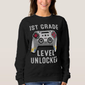 1st Grade Level Unlocked Gamer First Day Of School Trui (Voorkant)