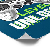 1st Grade Level Unlocked Video Game Back to Poster (Hoek)