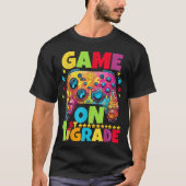 1St Grade Level Unlocked Video Gamer Pixel Back  T-shirt (Voorkant)