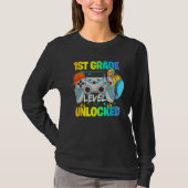 1st Grade Level Unlocked Video Gamers First Day Of T-shirt (Voorkant)