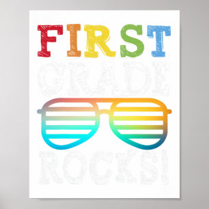 1st Grade Rocks First Squad Back To School T Poster
