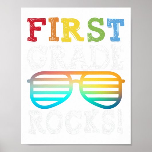 1st Grade Rocks First Squad Back To School T Poster (Voorkant)
