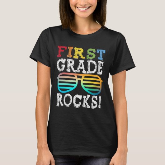 1st Grade Rocks First Squad Back To School T T-shirt (Voorkant)