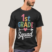 1st Grade Squad Firsteacher Studenteam Backo Schoo T-shirt (Voorkant)