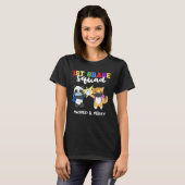 1st Grade Squad Quarantine Panda Kitty  Mask Quote T-shirt (Voorkant volledig)