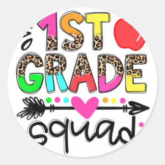 1st Grade Squad Ronde Sticker