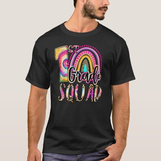 1st Grade Squad Tie Dye Back To School Teacher Stu T-shirt (Voorkant)