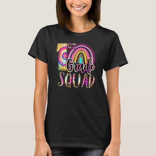 1st Grade Squad Tie Dye Back To School Teacher Stu T-shirt (Voorkant)