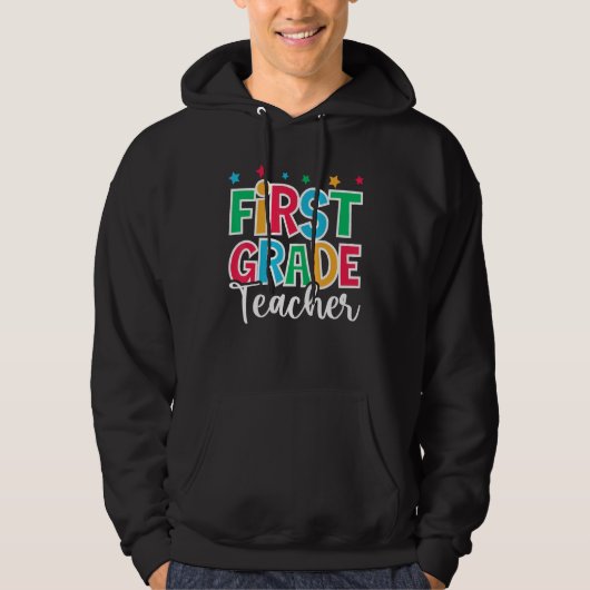 1st Grade Teacher First Day of School Welcome Back Hoodie (Voorkant)