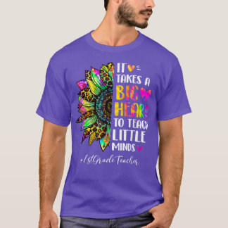 1st Grade Teacher It Takes A Big Heart to Shape Li T-shirt
