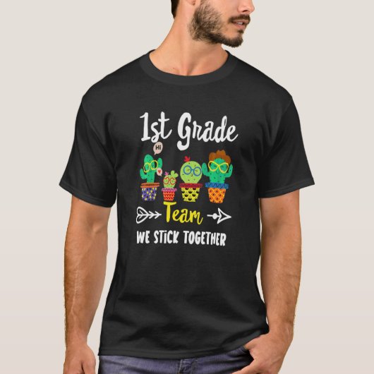 1st Grade Team Cactus Crew 1st Grade Teacher Squa T-shirt (Voorkant)