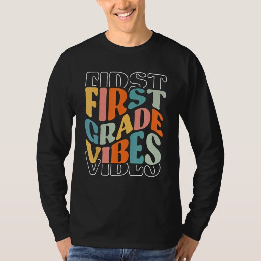 1st Grade Vibes Back To School Hello School Gradua T-shirt (Voorkant)