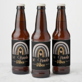 1st Grade Vibes Rainbow First Grade Back to School Bier Etiket (Flessen)