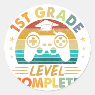 1st Graduate Level Completed Gamer Graduat Ronde Sticker