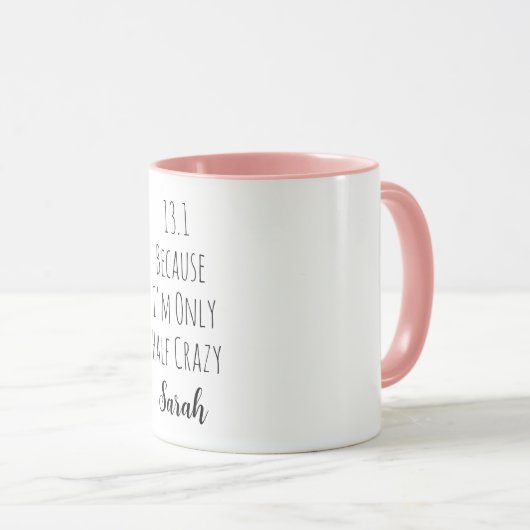 1st Half Marathon Funny Marathoner Runner Running Mok (Voorkant rechts)