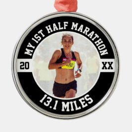 1st Half Marathon Runner First Running Beginner Metalen Ornament