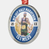 1st Half Marathon Runner First Running Marathoner  Metalen Ornament (Links)